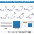 thumbnail image 2 of 12 Sizes Invisible Ring Size Adjusters Transparent Guard Ring Sizer with Polishing Cloth for Loose Rings and Ring Sizer Measuring Tool, 2 Styles Fit for Man and Woman Rings, 2 of 7
