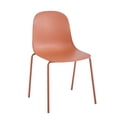 thumbnail image 2 of XDECO Stackable Dining Chair Set of 4, Minimalist Modern Water Resistant Chair for Indoor Outdoor, 300lbs Capacity, Easy Assembly, Terracotta Red, 2 of 7