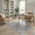 thumbnail image 2 of ODIKA 4'x6' White Grey Geometric Stripe Design Washable Area Rug Modern Diagonal Pattern with Minimalist Touch Pet Friendly, Non-Shedding for Bedroom, Reading Nook, 2 of 7