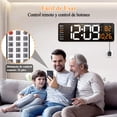 thumbnail image 4 of Reloj de Pared Digital, de 16 Pulgadas, con Visualizaci&oacute;n Grande, con Fecha, Temperatura, Semana, Control Remoto, Gran D&iacute;gito, 12/24 Horas,Reloj Digital LED para Sala de Estar, A, 4 of 7