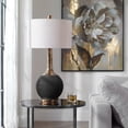 thumbnail image 5 of Uttermost Arnav Steel and Ceramic Table Lamp in Textured Black and Light Gray, 5 of 7