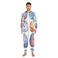thumbnail image 2 of Dragon Eggs Adult Onesie Pajamas Slim Fit Christmas One Piece Suit Pjs for Women and Men Hooded Zipper, 2 of 7