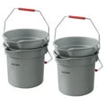 thumbnail image 7 of 4-Pack Round Bucket, 3.5 Gallon Industrial Round Utility Pail with Handle, Gray, 7 of 7
