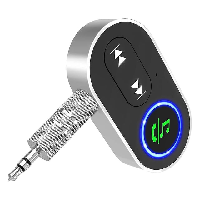 Receptor auxiliar Bluetooth para automóvil, receptor de audio inalámbrico con cancelación de ruido para estéreo de automóvil/altavoz doméstico Música/llamadas manos libres