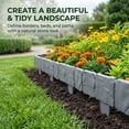thumbnail image 2 of Imitation Stone Garden Fence Plastic Retaining Edging Border Grey Cobbled Effect,Plastic Garden Retaining Edging Fence,Flexible Interlocking Landscape Edging,for Landscaping Flower Beds, 2 of 7