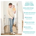 thumbnail image 4 of Regalo Easy Step Extra Tall Walk Thru Baby Safety Gate, Fits Openings 29-36.5 Inches, Platinum, 4 of 13