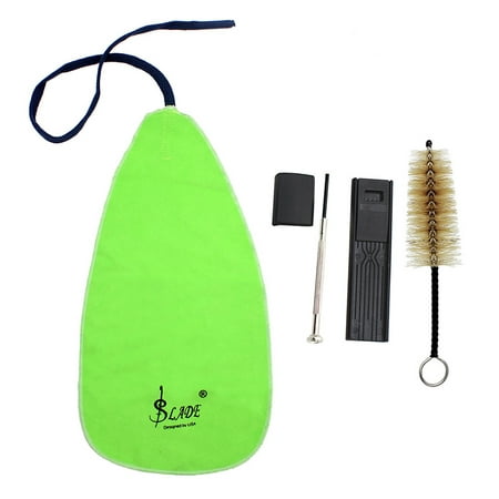 Musical Instrument Maintenance Cleaning Care Kit Set for Saxophone Clarinet Flute Including Mouthpiece Brush Cleaning Cloth Thumb Pad Reed Case Mini