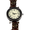 thumbnail image 3 of Montre-bracelet à quartz avec tête de mort, réglable, style vintage, bracelet en cuir PU, boucle en alliage, pour homme et femme, 3 of 4