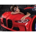 thumbnail image 2 of GTX Twin Race Car Bed with LED Lights & Sound FX, Kids Racing Bedroom Furniture, 2 of 4