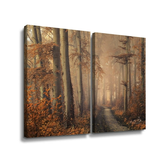 Artwall Brown Beauty, 2 Piece Gallery Wrapped Canvas Set by Martin Podt