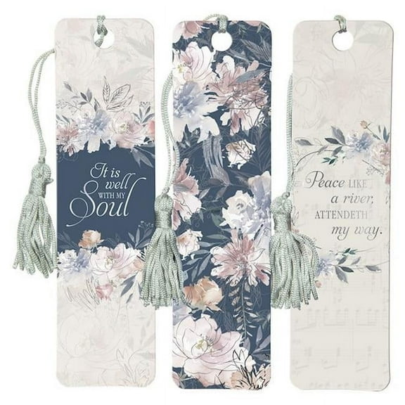 Christian Art Gifts 406169 It Is Well with My Soul with Tassel Bookmark Set - Pack of 3