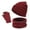 Red, variant on Naierhg Beanie 3Pcs/Set Ear Protection Letter Print Thickened Lined Hat Scarf Gloves Set Unisex Winter Solid Color Knitted Beanie Hat Neckerchief GlovesRed