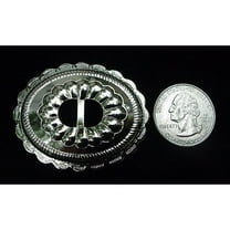 Conchos 2" Oval Classic Western Design Silver 16 Pcs