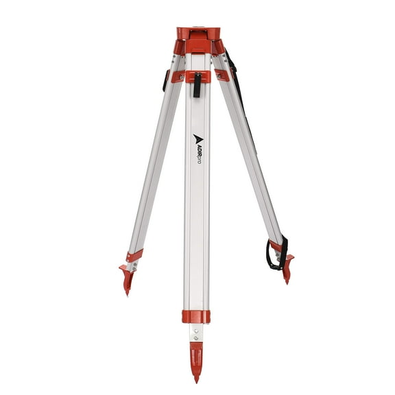 AdirPro Universal Survey Tripod – Laser Level Tripod – Transit Level Tripod - Quick Clamp - Heavy Duty Contractor Tripod 5/8” x 11” Thread (Orange Aluminum)