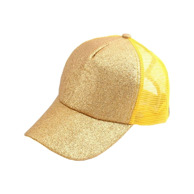 kurtrusly Polyester Sun Protection Baseball Cap With Adjustable Strap And Breathable Sporty Style Baseball Hat gold