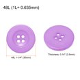 thumbnail image 2 of Uxcell Resin Sewing Buttons Round Flat 4-Hole Craft Buttons for Card Making Scrapbooking 10 Pcs Light Purple 30mm, 2 of 5