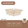 thumbnail image 5 of Flat Corrugated Shipping/Mailing Kraft Boxes, ECT-32, 15 x 15 x 6", 25/Case, 5 of 6