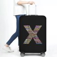 thumbnail image 1 of Stretch Luggage Cover Suitcase Covers Text Letter Printed Travel Accessories Printed Dust Cover 18''-28'' Inch Protective Case 8text X L, 1 of 6