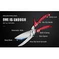 thumbnail image 6 of Muerk Kitchen Scissors, Kitchen Shears Household Barbecue Scissors Poultry Shears, Stainless Steel Food Cooking Scissors Ultra Sharp Utility for Chicken, Bone, Meat, Turkey, Fish Thanksgiving Christma, 6 of 9