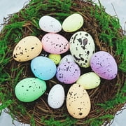 SPRING PARK 20pcs Easter Eggs Speckled Eggs Decorations Pastel Speckled Eggs Decorative Easter Eggs for Farmhouse Easter Spring Party Favors Basket Fillers Seasonal Table Setting