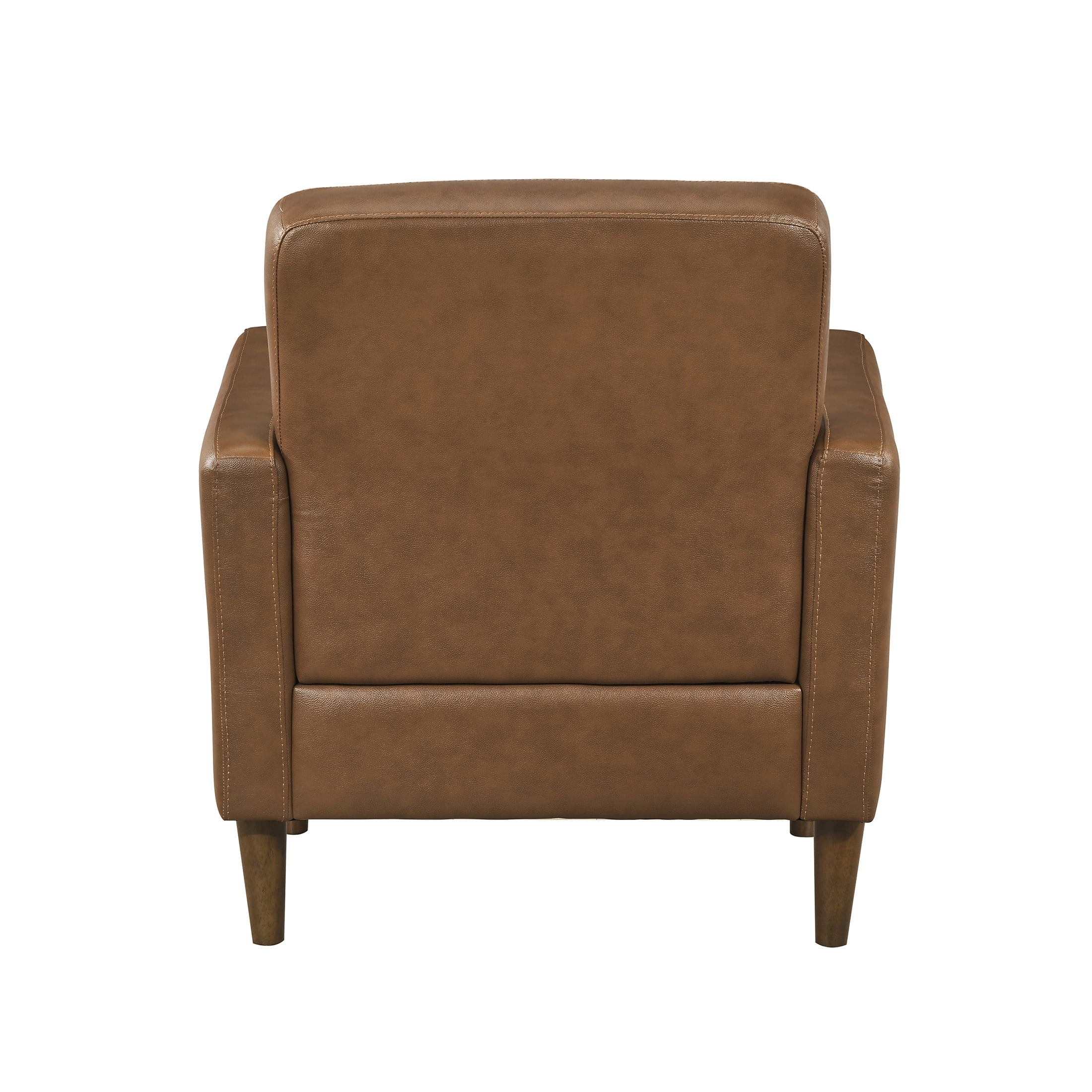 OakvillePark Noma Contemporary Tufted Leather Match Accent Chair, Camel