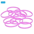 thumbnail image 3 of Uxcell Silicone Bracelets Luminous Rubber Wristbands Blank Stretch Sports Bands Light Purple 6 Pack, 3 of 6
