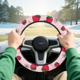 thumbnail image 4 of HUIACONG Cute Strawberry Golf Cart Steering Wheel Covers 13-14 Inches Easy to Install Unversial Golf Steering Wheel Cover Flannel Warm Fashion Interior Covers for EZGO Club Cars, 4 of 7