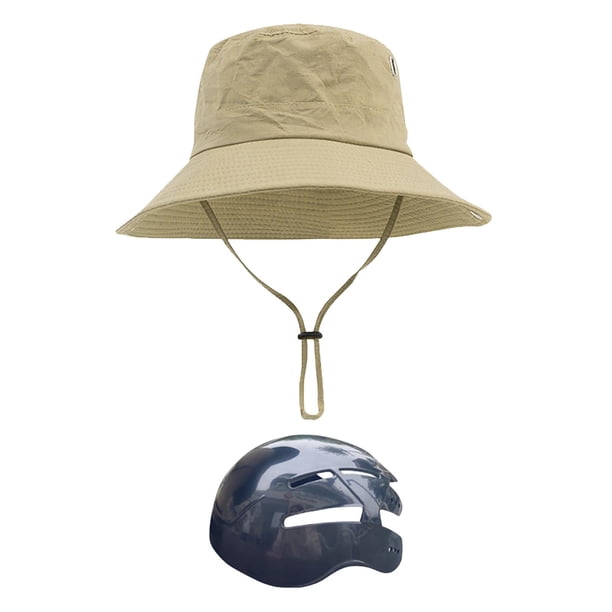 Sombrero de pescador Zulema con cuerdas ligero para vacaciones Senderismo Playa Beige