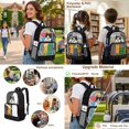 thumbnail image 5 of DISNIMO Cat Paw Print Clear Backpack, Heavy Duty PVC Bookbag 17 Inch 3 Piece Transparent Backpack with Lunch Box and Pencil Case, Back to School Gifts for Kids Girls, 5 of 5