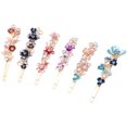 thumbnail image 1 of 6pcs Bobby Pin Rhinestones Flower Hair Pin Vintage Barrettes Hair Accessories, 1 of 8