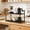 Black, variant on PSVFUJZ 2 Tier Kitchen Microwave Cart Kitchen Rack Rolling Cart Floor Organizer Shelf Microwave Stand for Bathroom Home Organization and General Daily Use