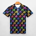 thumbnail image 3 of Balloon Dogs Galore! Men Zipper T-shirt Summer Casual Short Sleeve T-shirt Top, 3 of 7