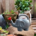 thumbnail image 6 of Dualoai Animal Watering Can Long Spout Cute Watering Pot for Patio Bonsai Greenhouse Gray 1600ml, 6 of 9