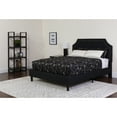 thumbnail image 2 of Flash Furniture Brighton Queen Size Tufted Upholstered Platform Bed in Black Fabric with Memory Foam Mattress, 2 of 5