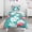 Flamingo and Palm, variant on Flamingo and Palm Leaves Tropical Hawaii Duvet Cover and Pillowcase Set for Single Bedding, Bedroom Accessories for Kids Teens