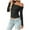 Black, variant on TFEOQRY Women's Off Shoulder Long Sleeve Top Ruffle Casual Party Going Out Crop Fashion Shirt Navy