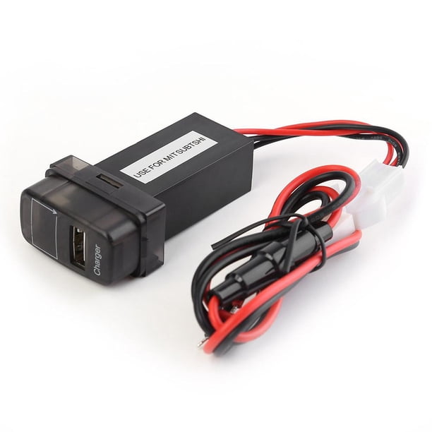 Para Cargador Coche USB Con Voltímetro LED Azul Enchufe Cargador 2.1A