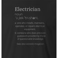 thumbnail image 2 of 9 Crowns Men's Electrician Definition Funny T-shirt (Electricandef-Black, Small), 2 of 3