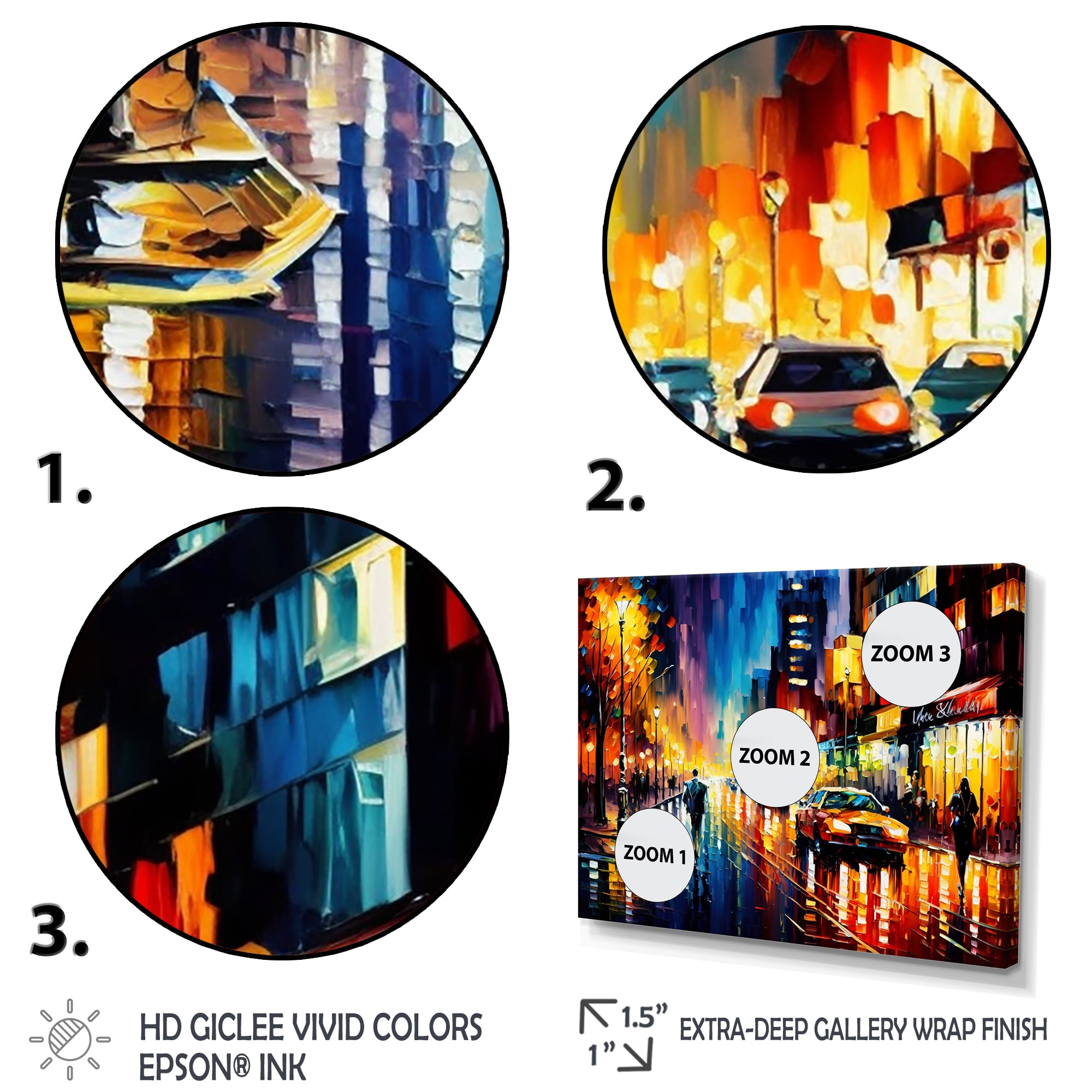 Designart Colorful Manhattan Time Square II Canvas Wall Art