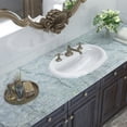 thumbnail image 5 of VOLEAAR Turquoise Green Marble Peel and Stick Wallpaper 15.7 x 78.7 Inches Contact Paper Vinyl Film Self Adhesive Removable Waterproof Wall Paper for Countertops Cabinets Kitchen Shelf Liner, 5 of 7