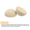 thumbnail image 3 of 25Pack Half Wood Beads, 30mm Unfinished Hemisphere Balls Round Natural Wooden Beads, 3 of 5