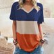 thumbnail image 2 of Tops a la moda para mujer, camisetas informales holgadas con estampado de rayas, blusa, camisa con cuello en V Fridja  bn6283, 2 of 5