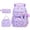 Purple, variant on Cute Cherry Backpack with Lunch Bag and Pencil Case Matching Travel Daypack Beige