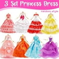 thumbnail image 5 of Cfowner 50 Pcs Doll Clothes Outfit for 11.5 Inch Doll, Doll Accessories Collection with 3 Princess Dresses+10 Dressest+6 Tops+6 Pants+5 Bikinis+5 Accessories+5 Bags+10 Shoes(Random Style), 5 of 7