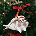 thumbnail image 3 of GiLiling 2024 New Sleeping Angel Dog Christmas Funs Pendant Cartoon Xmas Tree Pendant Decorations Pendant Christma Halloween Home Decoration Pendant Gift ﻿, 3 of 5