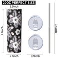 thumbnail image 3 of Pioneer Flower Floral Print Pattern 20oz Skinny Tumbler with Straw & Lid, Double Wall Vacuum Insulated Cup, Leak-Proof, Cup Holder Friendly, Hot 6H Cold 12H, 3 of 6