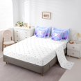 thumbnail image 3 of Erosebridal Cute Axolotl Bedding Sets King Size, Plaid Comforter Sets with Sheets, Kawaii Sealife Reversible Bed Sheets Set, Lightweight Bedroom Decor, 7-Piece, 3 of 6