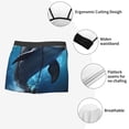 thumbnail image 3 of Honeii Ice Blue Ocean Cute Dolphin Men's Underwear Boxer Briefs Pack, ComfortSoft Boxer Brief for Men, Moisture-Wicking Breathable-X-Large, 3 of 5