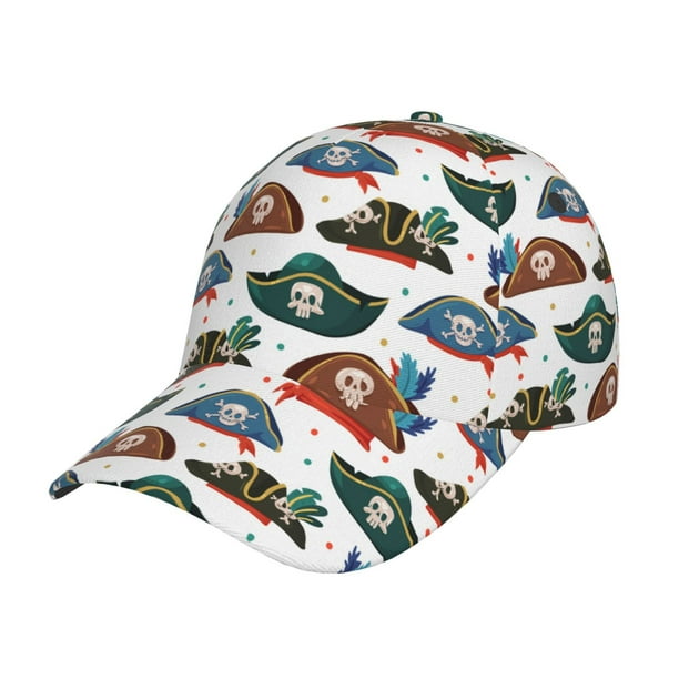 Balery Pirate Hats Gorra de béisbol de tamaño ajustable para correr, entrenar y actividades al aire libre. Gorra de papá para todas las estaciones.