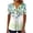 (New44)Multicolor, variant on Thousandth Plus Size Tops for Women Floral Print V-Neck Henley Blouse Pleated Casual Tunic Tops Short Sleeve Breathable Loose Fit Pullover with Buttons